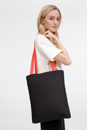 Шопер B4, черный с красными ручками Шопер B4, черный с красными ручками