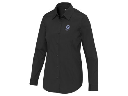 Carnelian женская рубашка из поплина - сплошной черный