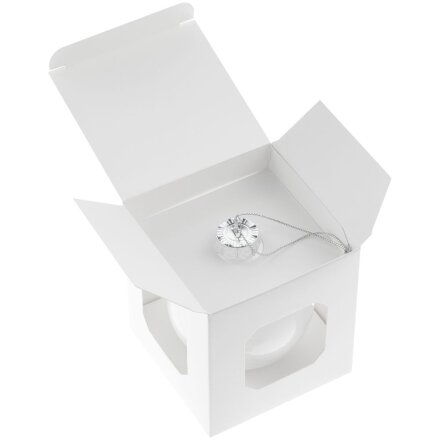 Елочный шар Finery Gloss, 8 см, глянцевый белый Елочный шар Finery Gloss, 8 см, глянцевый белый