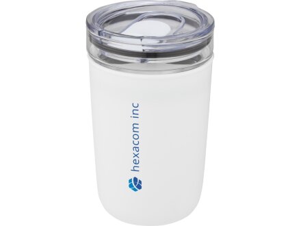 Bello, стеклянная кружка объемом 420 мл с внешней стенкой из переработанного пластика, белый Bello, стеклянная кружка объемом 420 мл с внешней стенкой из переработанного пластика, белый