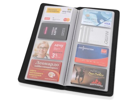 Визитница Мерилин на 160 визиток, черный Визитница Мерилин на 160 визиток, черный