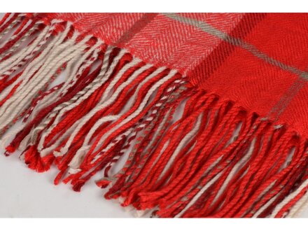 Плед акриловый в клетку Tartan, красный Плед акриловый в клетку Tartan, красный