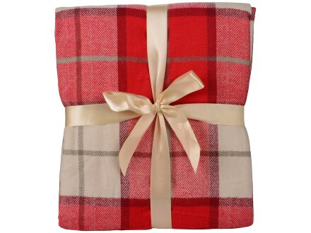 Плед акриловый в клетку Tartan, красный Плед акриловый в клетку Tartan, красный