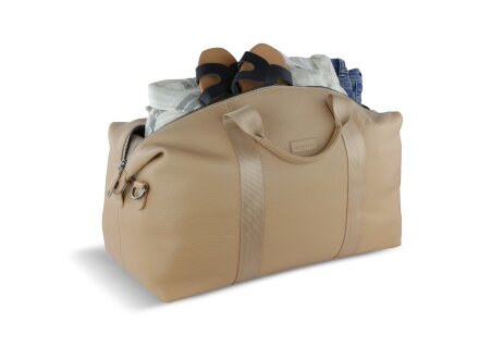 Сумка дорожная BUGATTI Elsa, песочного цвета, воловья кожа/полиэстер, 47х22х24 см Сумка дорожная BUGATTI Elsa, песочного цвета, воловья кожа/полиэстер, 47х22х24 см