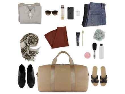 Сумка дорожная BUGATTI Elsa, песочного цвета, воловья кожа/полиэстер, 47х22х24 см Сумка дорожная BUGATTI Elsa, песочного цвета, воловья кожа/полиэстер, 47х22х24 см