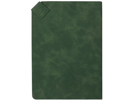 Блокнот А5 в гибкой обложке Chaplin, зеленый