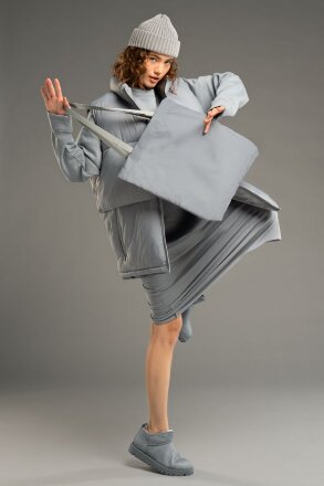 Шопер B5, серый с серыми ручками Шопер B5, серый с серыми ручками