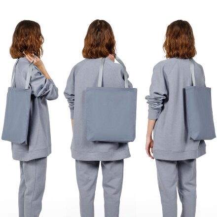 Шопер B5, серый с серыми ручками Шопер B5, серый с серыми ручками