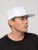 Бейсболка Snapback с прямым козырьком, белая с нанесением логотипа