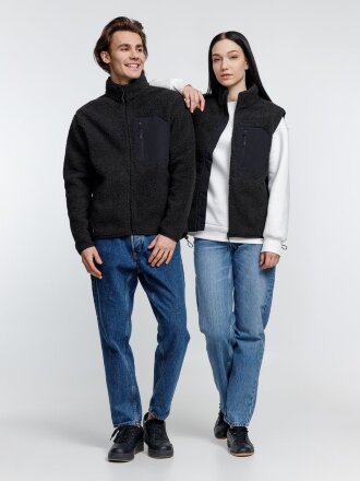 Куртка унисекс Fury, темно-серая (графит) Куртка унисекс Fury, темно-серая (графит)