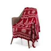 Плед Elnik, красный с молочно-белым Плед Elnik, красный с молочно-белым