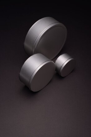 Коробка Pragmax S, круглая, серебристая Коробка Pragmax S, круглая, серебристая