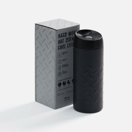 Термостакан Hard Work, черный Термостакан Hard Work, черный