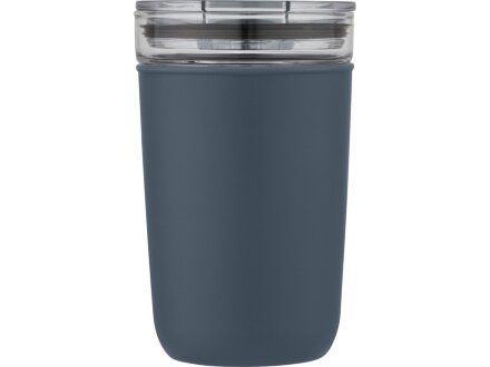 Bello, стеклянная кружка объемом 420 мл с внешней стенкой из переработанного пластика, синий Bello, стеклянная кружка объемом 420 мл с внешней стенкой из переработанного пластика, синий