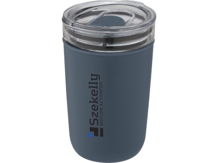 Bello, стеклянная кружка объемом 420 мл с внешней стенкой из переработанного пластика, синий Bello, стеклянная кружка объемом 420 мл с внешней стенкой из переработанного пластика, синий