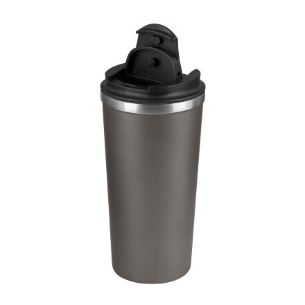 Термокружка вакуумная Palermo, серая, гладкая поверхность