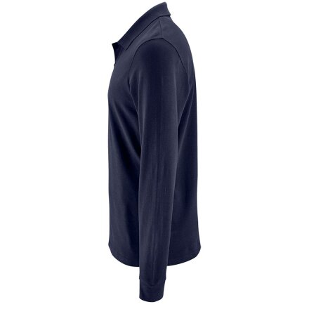 Рубашка поло мужская с длинным рукавом Perfect LSL Men, темно-синяя Рубашка поло мужская с длинным рукавом Perfect LSL Men, темно-синяя