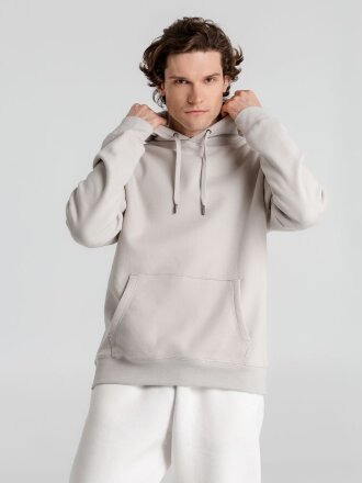 Толстовка с капюшоном унисекс King, дымчато-серая Толстовка с капюшоном унисекс King, дымчато-серая