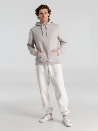 Толстовка с капюшоном унисекс King, дымчато-серая Толстовка с капюшоном унисекс King, дымчато-серая