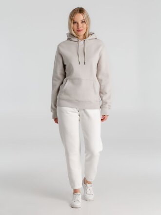 Толстовка с капюшоном унисекс King, дымчато-серая Толстовка с капюшоном унисекс King, дымчато-серая