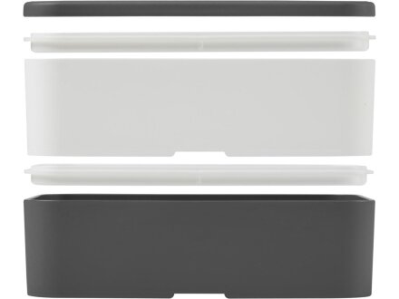 Двухслойный ланчбокс MIYO, серый/белый Двухслойный ланчбокс MIYO, серый/белый