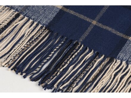 Плед акриловый в клетку Tartan, синий Плед акриловый в клетку Tartan, синий