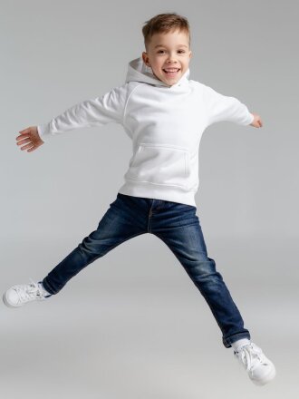 Толстовка детская Stellar Kids, белая Толстовка детская Stellar Kids, белая