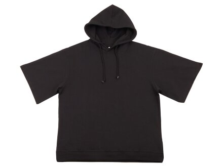Худи оверсайз с коротким рукавом Warsaw унисекс, черный Худи оверсайз с коротким рукавом Warsaw унисекс, черный