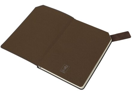 Блокнот А5 в гибкой обложке Chaplin, шоколадный