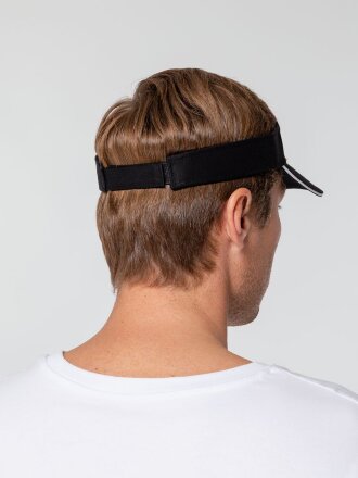 Козырек Active, черный с белым кантом Козырек Active, черный с белым кантом