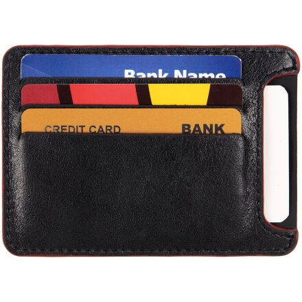 Чехол для карточек Arrival, черный с красным Чехол для карточек Arrival, черный с красным