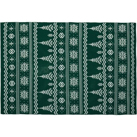 Плед Elnik, зеленый с молочно-белым Плед Elnik, зеленый с молочно-белым