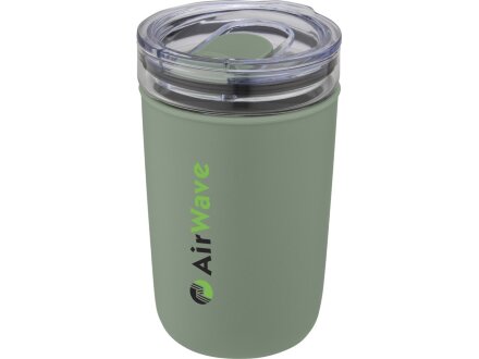 Bello, стеклянная кружка объемом 420 мл с внешней стенкой из переработанного пластика, зеленый яркий Bello, стеклянная кружка объемом 420 мл с внешней стенкой из переработанного пластика, зеленый яркий