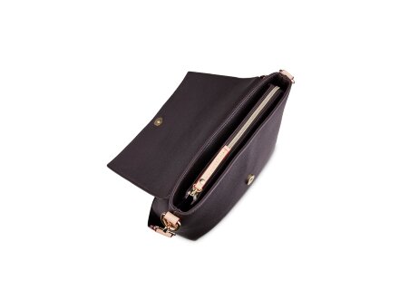 Сумка наплечная женская BUGATTI Ella, тёмно-коричневая, полиуретан, 27х9х20,5 см Сумка наплечная женская BUGATTI Ella, тёмно-коричневая, полиуретан, 27х9х20,5 см