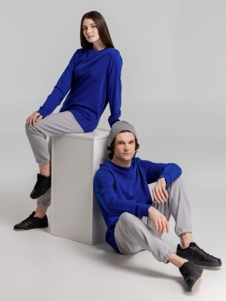 Свитшот унисекс BNC Inspire (Organic), ярко-синий Свитшот унисекс BNC Inspire (Organic), ярко-синий