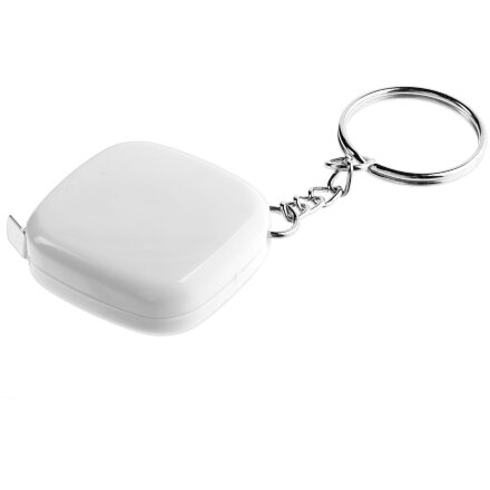 Брелок с рулеткой Metric, белый Брелок с рулеткой Metric, белый