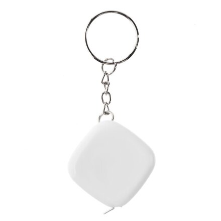 Брелок с рулеткой Metric, белый Брелок с рулеткой Metric, белый