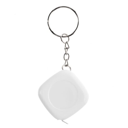 Брелок с рулеткой Metric, белый Брелок с рулеткой Metric, белый