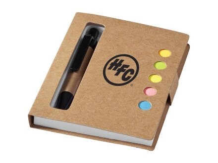 Набор стикеров Reveal с ручкой и блокнотом А7, светло-коричневый Набор стикеров Reveal с ручкой и блокнотом А7, светло-коричневый