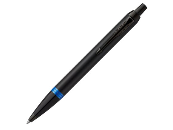 Шариковая ручка Parker IM Vibrant Rings Flame Blue,стержень: M, цвет чернил: Blue, в подарочной упаковке. с нанесением логотипа