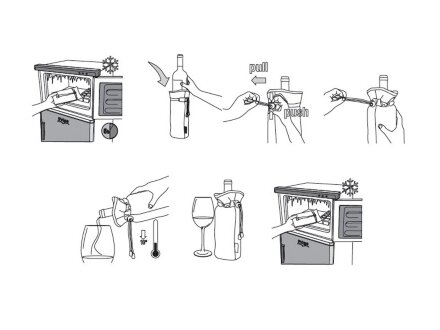 Охладитель для бутылки шампанского Cold bubbles из ПВХ в виде мешочка, серебристый Охладитель для бутылки шампанского Cold bubbles из ПВХ в виде мешочка, серебристый