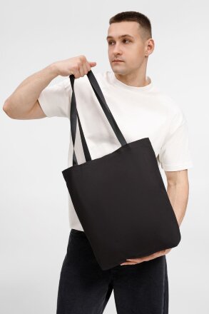 Шопер B5, черный с черными ручками Шопер B5, черный с черными ручками