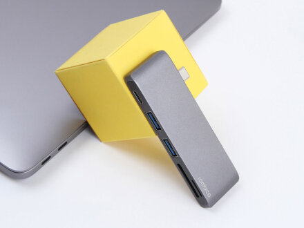 Сетевой USB адаптер/концентратор 5 в 1 Rombica Type-C M2, серый Сетевой USB адаптер/концентратор 5 в 1 Rombica Type-C M2, серый