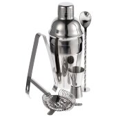 Набор для приготовления коктейлей Troubleshooter, серебристый Набор для приготовления коктейлей Troubleshooter, серебристый