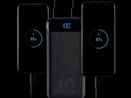 VA2540 (10 000mAh), QC/PD 20W внешний аккумулятор с дисплеем, черный VA2540 (10 000mAh), QC/PD 20W внешний аккумулятор с дисплеем, черный