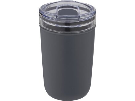 Bello, стеклянная кружка объемом 420 мл с внешней стенкой из переработанного пластика, серый Bello, стеклянная кружка объемом 420 мл с внешней стенкой из переработанного пластика, серый