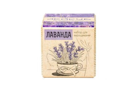 Набор для выращивания «Экокуб», лаванда Набор для выращивания «Экокуб», лаванда