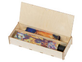 Набор: платок, складной зонт Ренуар. Терраса, синий/желтый Набор: платок, складной зонт Ренуар. Терраса, синий/желтый