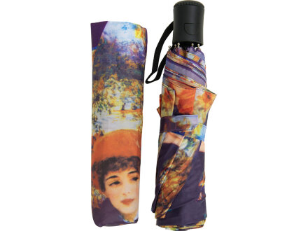 Набор: платок, складной зонт Ренуар. Терраса, синий/желтый Набор: платок, складной зонт Ренуар. Терраса, синий/желтый