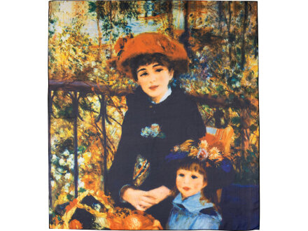 Набор: платок, складной зонт Ренуар. Терраса, синий/желтый Набор: платок, складной зонт Ренуар. Терраса, синий/желтый